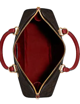 Coach Katy Satchel In Signature Canvas