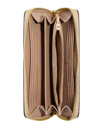 Coach Long Zip Around Wallet In Signature Canvas With Nostalgic Ditsy Print