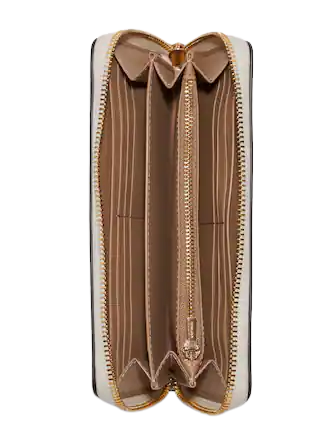Coach Long Zip Around Wallet With Ornament Print