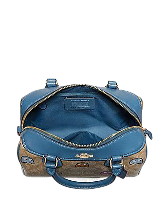Coach Mini Bennett Satchel in Signature Canvas with Pac Man Ghosts Print