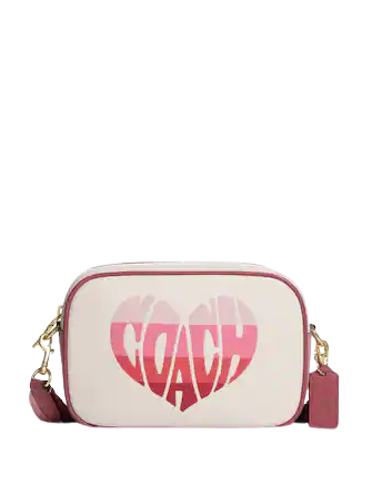 Coach Mini Jamie Camera Bag With Stripe Heart Motif