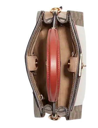 Coach Mini Lane Top Handle In Colorblock Signature Canvas