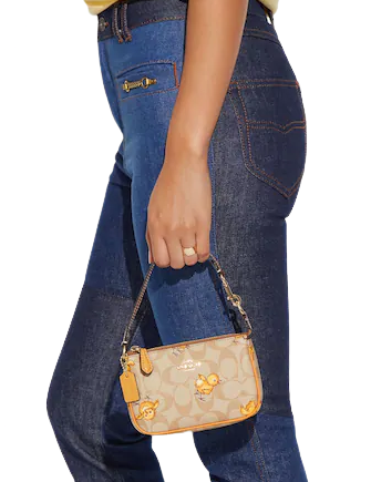 Coach Nolita 15 In Signature Canvas With Tossed Chick Print