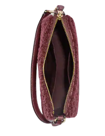 Coach Nolita 19 In Shearling With Coach Motif