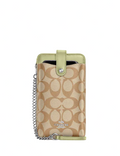 Coach North South Phone Crossbody In Signature Canvas