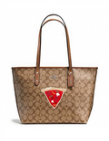 Coach NYC Pizza Slice Taxi Zip Signature Tote