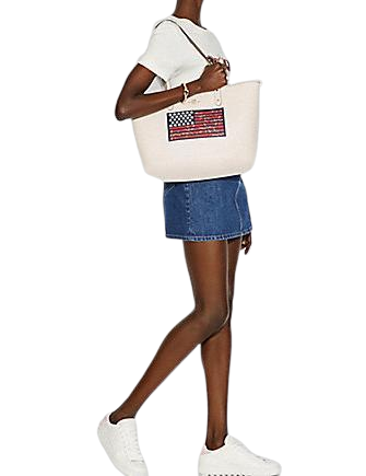 Coach Reversible City Tote With Americana Flag Motif