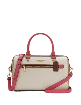 Coach Rowan Satchel In Colorblock Signature Canvas