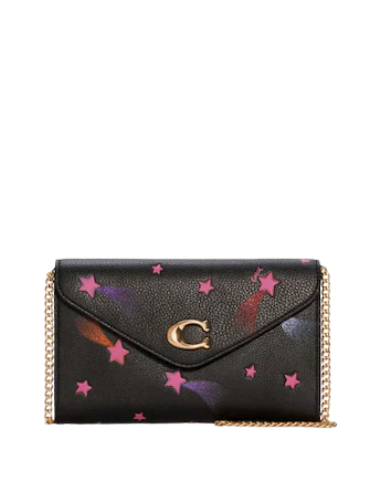 Coach Tammie Clutch Crossbody With Disco Star Print