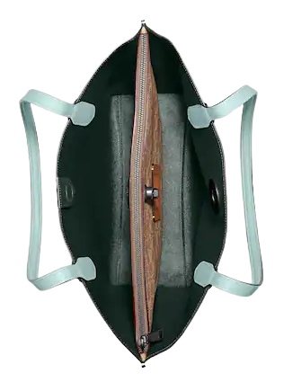 Coach Willow Tote In Colorblock With Signature Canvas Interior