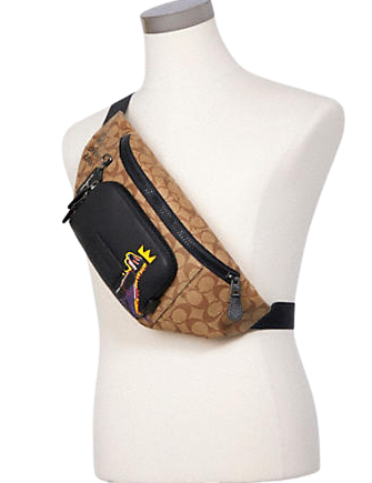 Coach X Jean Michel Basquiat Track Belt Bag In Signature Canvas