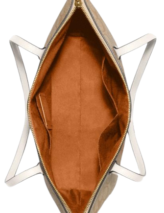 Coach Zip Top Tote In Signature Canvas