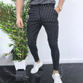 Striped men's casual trousers
