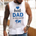 Best Dad Letter Graphic Print Father's Day Casual Men's Tank Top