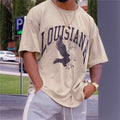 Personalized Place Print Casual Round Neck Short Sleeve T-Shirt