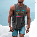 California Alphabet Graphic Print Casual Men's Tank Top