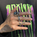 Skull Boa Design 3 Piece Combination Ring