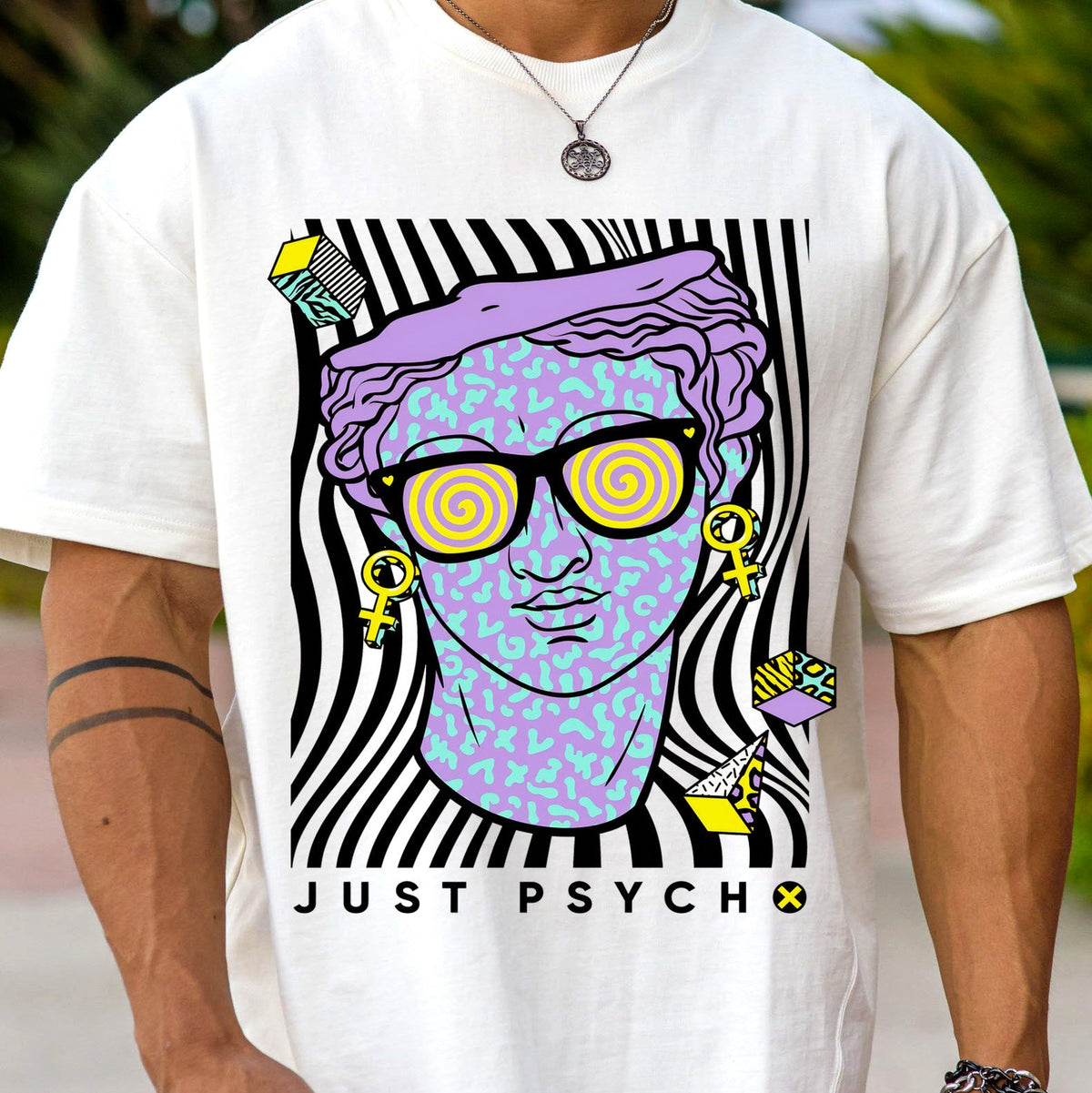 Abstract Personality Graphic Letter Casual Men's T-Shirt