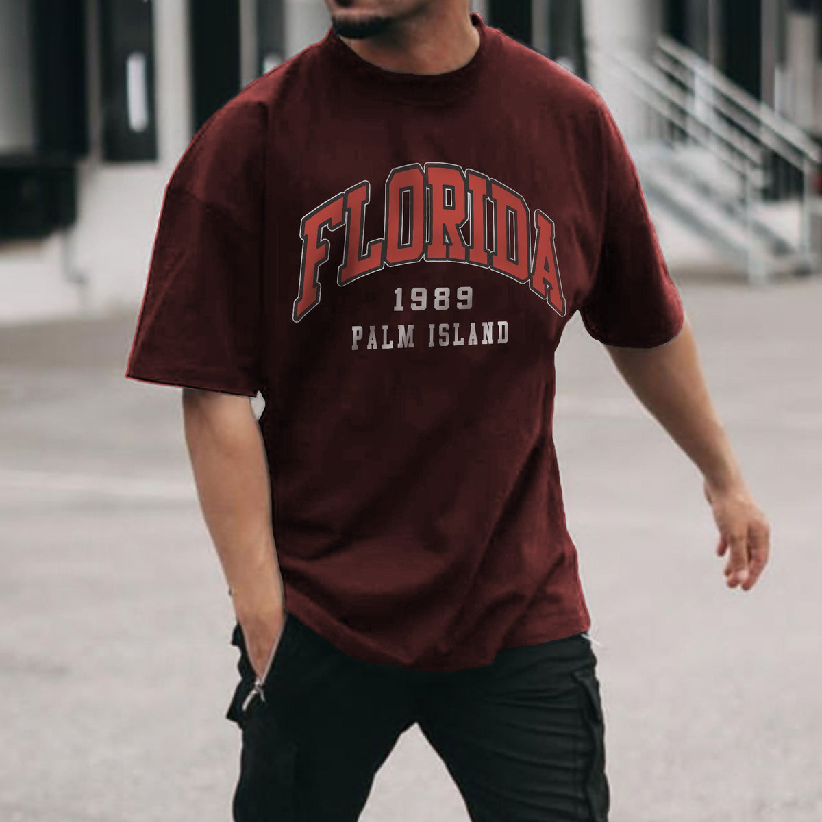 Florida Alphabet Graphic Print Casual Men's T-Shirt