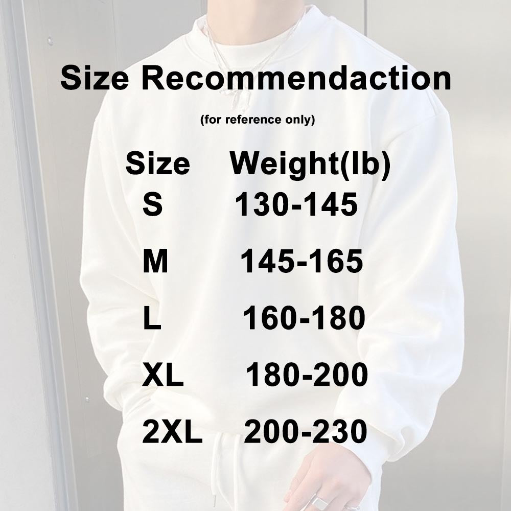 Begin Again Letter Print Men's Fashion Sweatshirt 280g