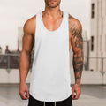 Plain Sports Knit Solid Color Summer V-neck T-Shirt Vest