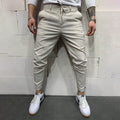 Small footed casual trousers lace up striped trousers