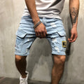 Ripped denim shorts