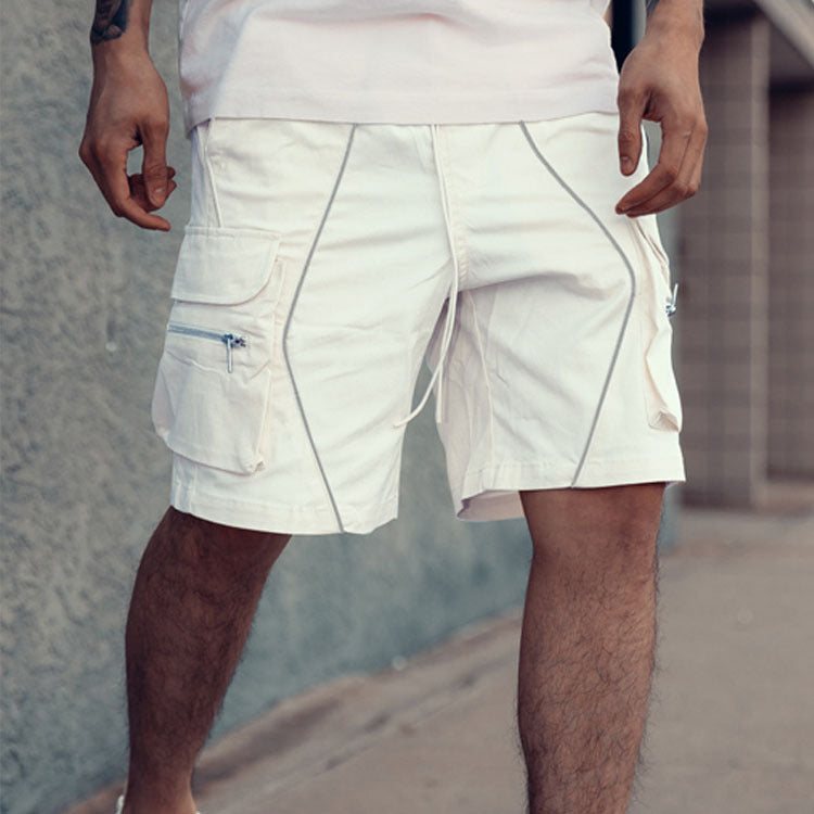 Solid Color Shorts Trend Multi Pocket Men's Cargo Pants