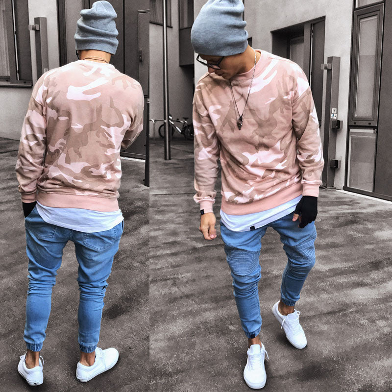Casual Patch Denim Pants