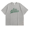 LA Foam Letter Print Short Sleeve Men's T-Shirt