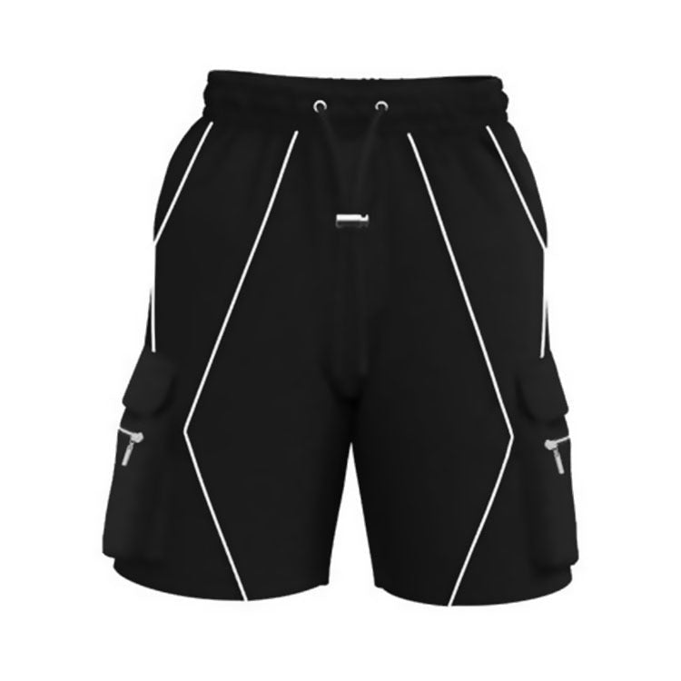 Solid Color Shorts Trend Multi Pocket Men's Cargo Pants