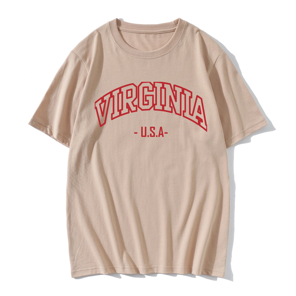 Casual Loose Trend Letter Print Round Neck Short Sleeve T-Shirt