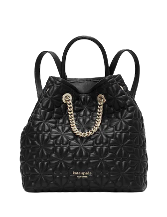 Kate Spade New York Bloom Quilted Leather Medium Drawstring Backpack
