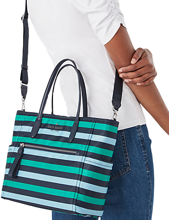 Kate Spade New York Chelsea Foliage Stripe Medium Satchel