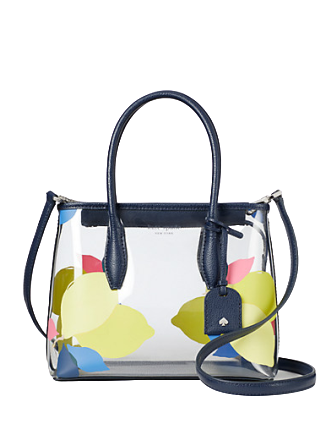 Kate Spade New York Eva See Through Lemon Zest Small Top Zip Satchel