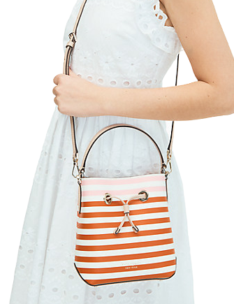 Kate Spade New York Eva Stripe Small Bucket Bag