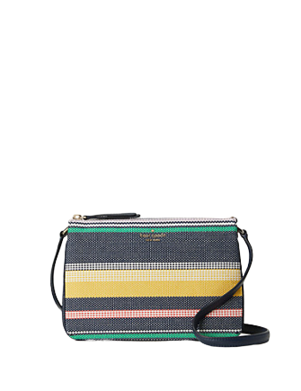Kate Spade New York Jackson Boardwalk Stripe Triple Gusset Crossbody