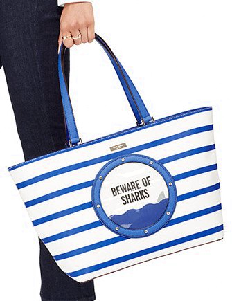 Kate Spade New York Make A Splash Jules Beware Of Sharks Tote
