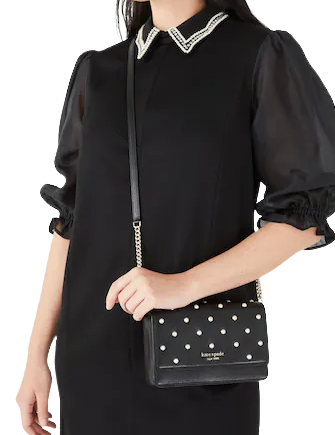 Kate Spade New York Pearl Flap Chain Wallet