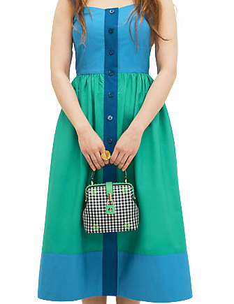 Kate Spade New York Remedy Gingham Small Top Handle Bag