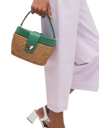 Kate Spade New York Rose Medium Top Handle Basket Bag
