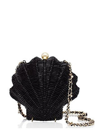Kate Spade New York Splash Out Wicker Clam Shell Shoulder Bag