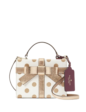 Kate Spade New York Wrapping Party Polka Dots Gift Box Crossbody