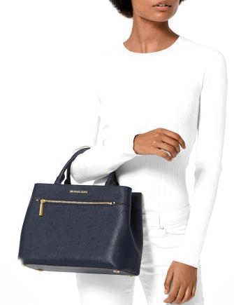 Michael Michael Kors Hailee Crossgrain Leather Satchel