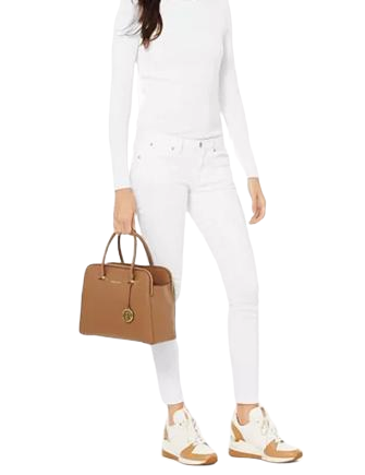 Michael Michael Kors Houston Double Zip Crossgrain Leather Satchel