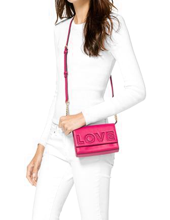Michael Michael Kors Ruby Medium Love Clutch Crossbody