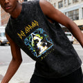 Crew Neck Sleeveless Crew Neck Def Leppard Print Casual Tank Top